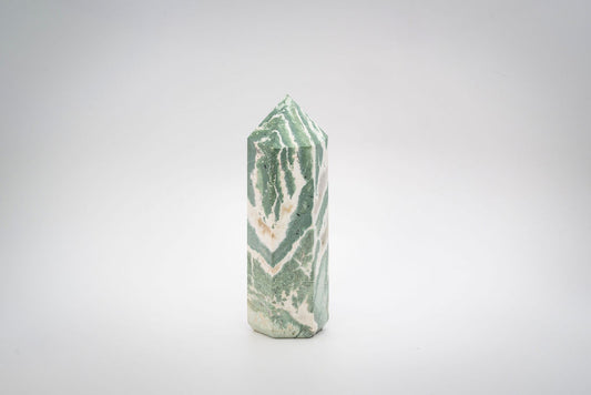 Green Zebra Jasper Tower