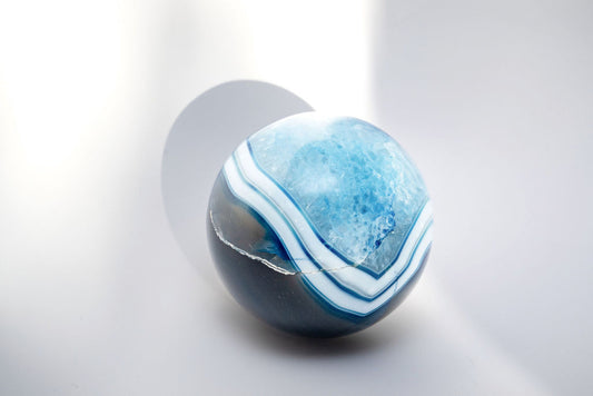 Large Dyed Blue Agate Sphere
