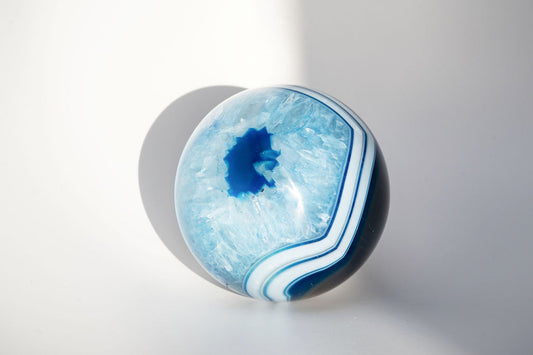 Large Dyed Blue Agate Sphere