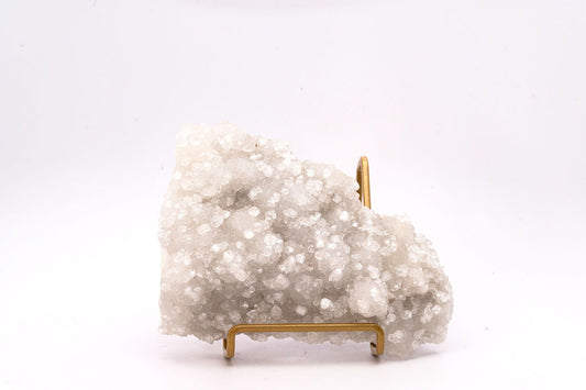 Apophyllite on Druzy Quartz
