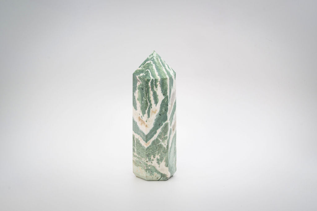 Green Zebra Jasper Tower