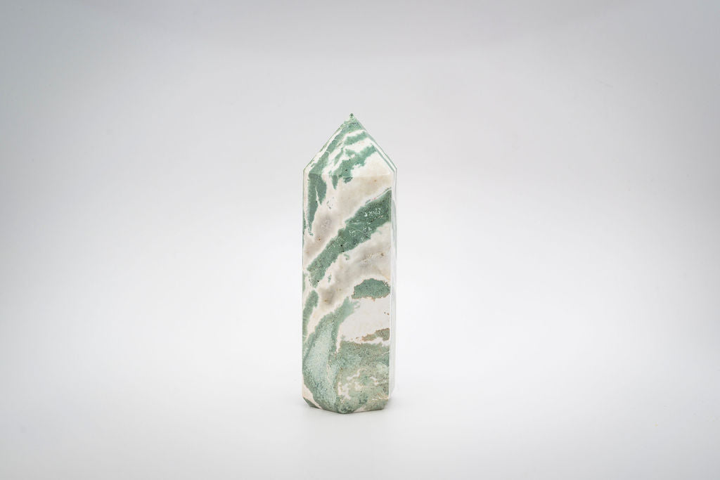 Green Zebra Jasper Tower