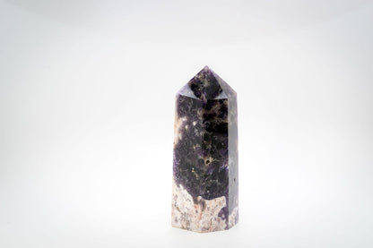 Large Chevron Amethyst Tower