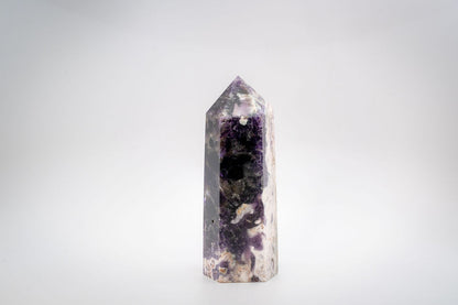 Large Chevron Amethyst Tower