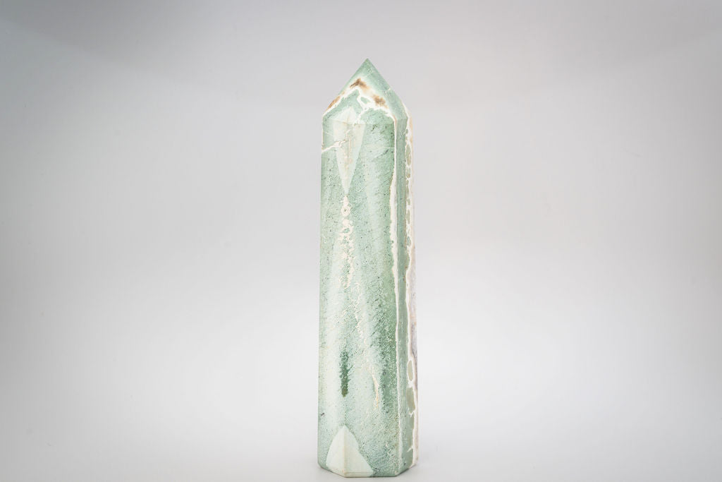 Green Zebra Jasper Tower