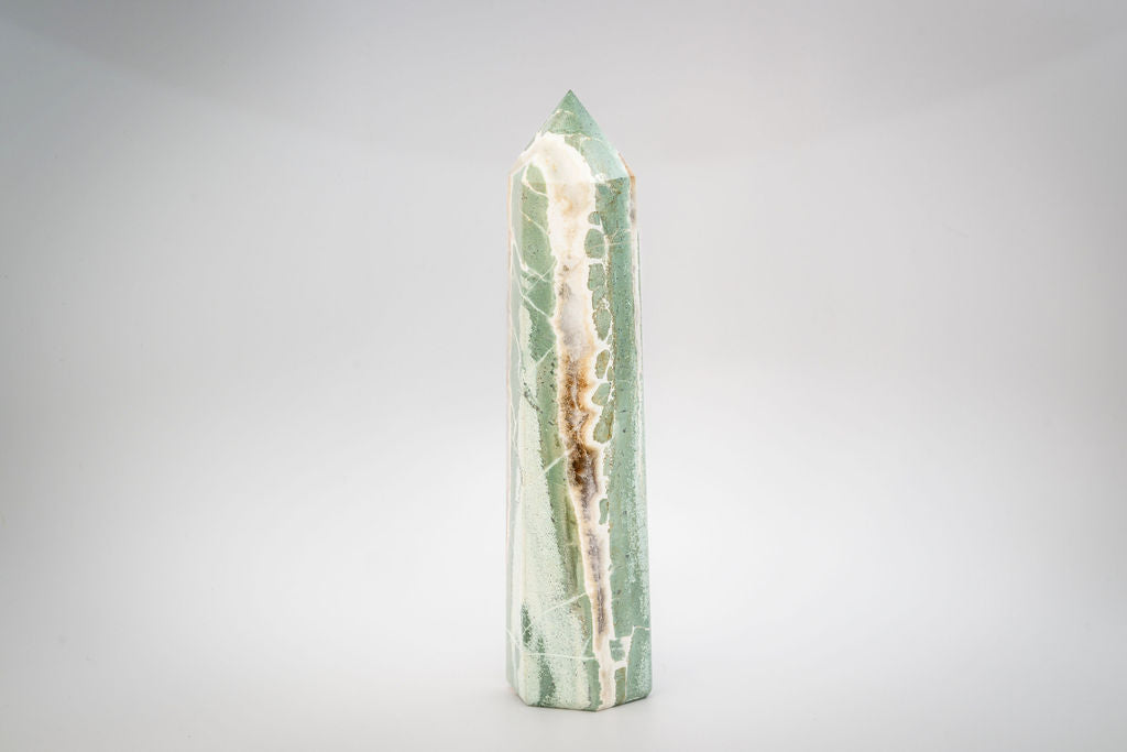 Green Zebra Jasper Tower
