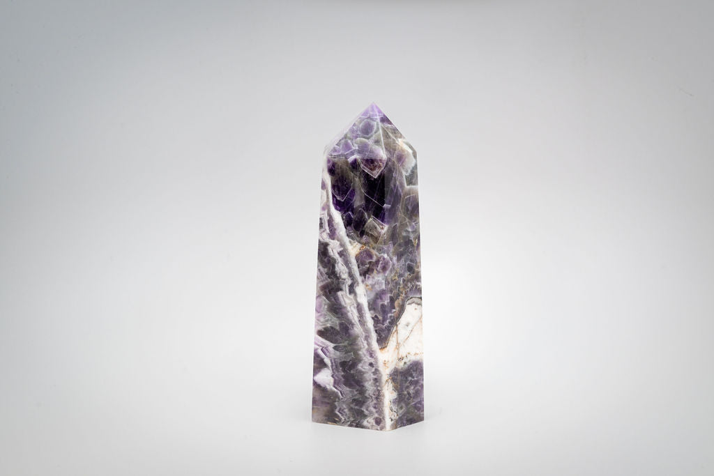 High Grade Chevron Amethyst Tower