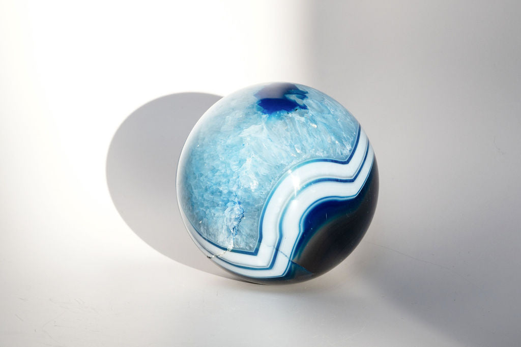 Large Dyed Blue Agate Sphere