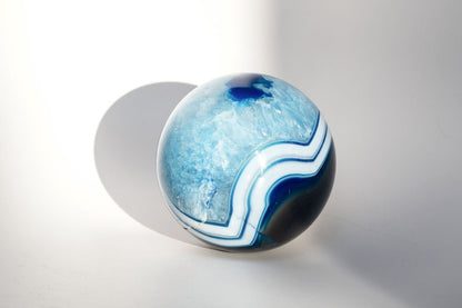 Large Dyed Blue Agate Sphere