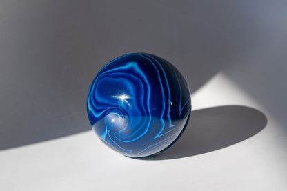 Dyed Blue Agate Sphere