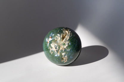 Greed Moss Agate Sphere
