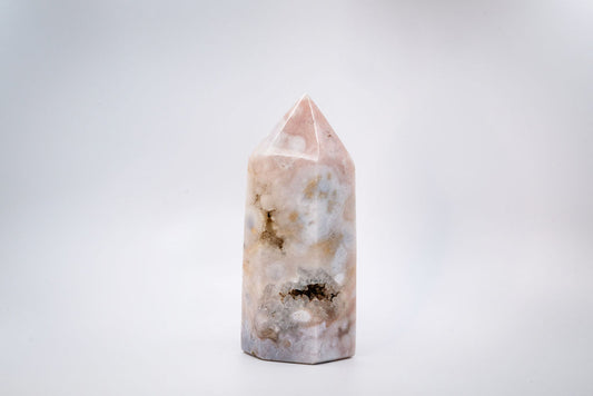 LARGE Pink Amethyst Tower with Druzy