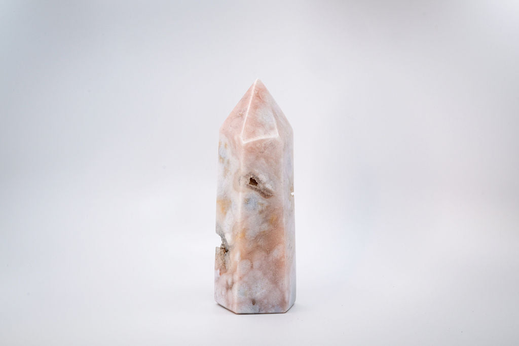 LARGE Pink Amethyst Tower with Druzy