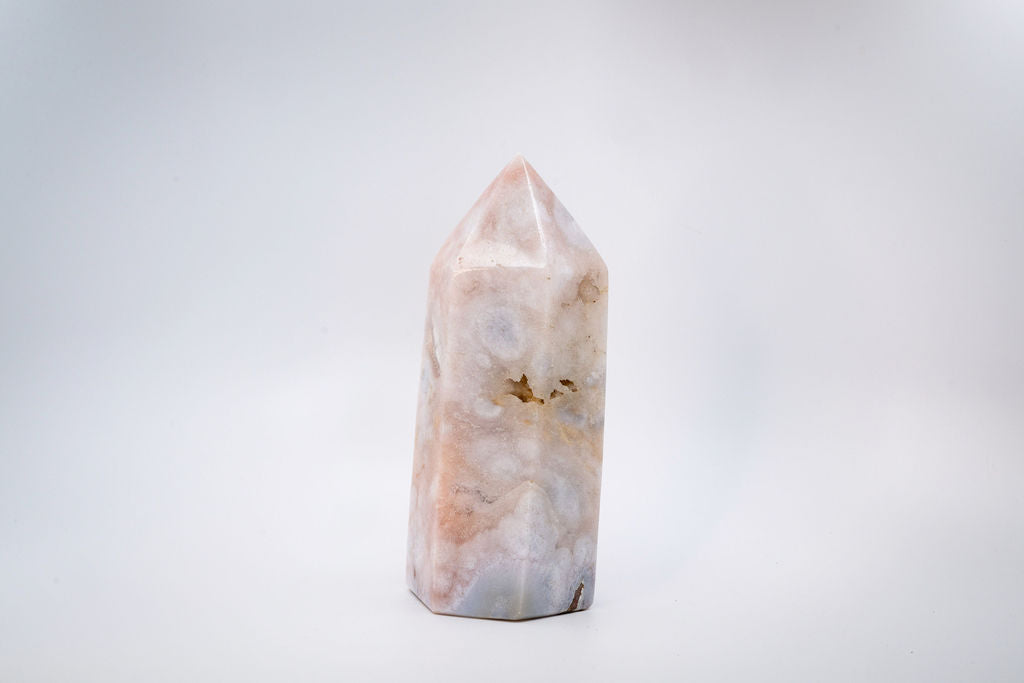 LARGE Pink Amethyst Tower with Druzy