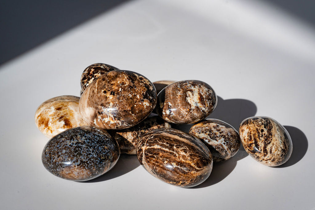 Chocolate Opal Palm Stones