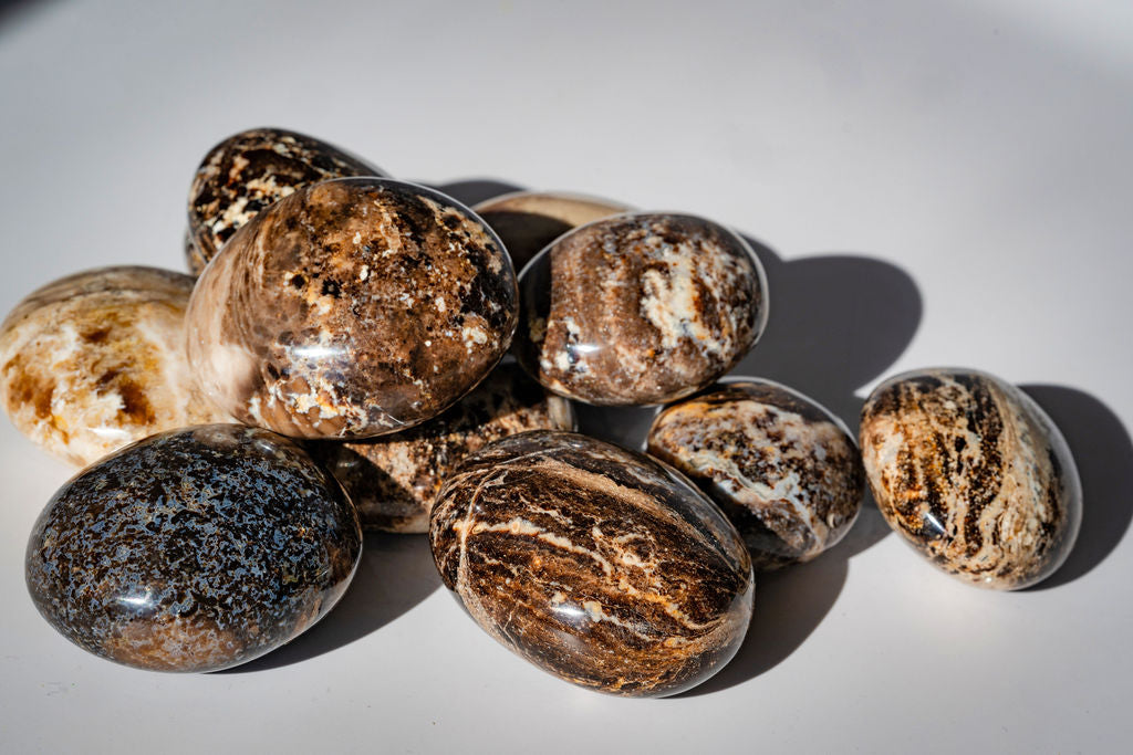 Chocolate Opal Palm Stones