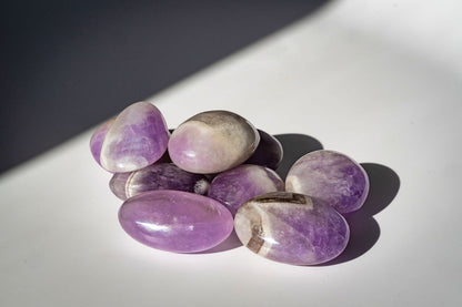 Chevron Amethyst Palm Stones