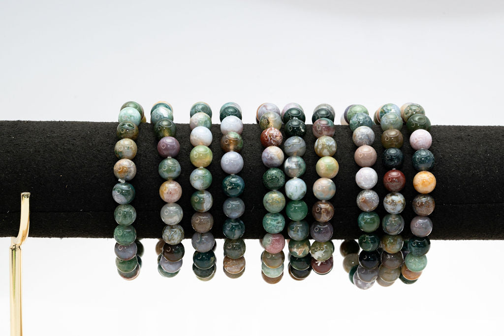 Rainbow Moss Agate Bracelets 8mm