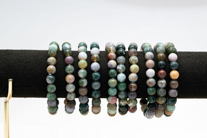 Rainbow Moss Agate Bracelets 8mm