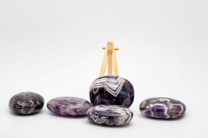 High Grade Chevron Amethyst Palm Stone