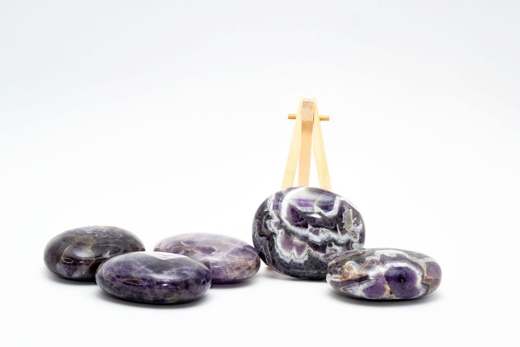 High Grade Chevron Amethyst Palm Stone
