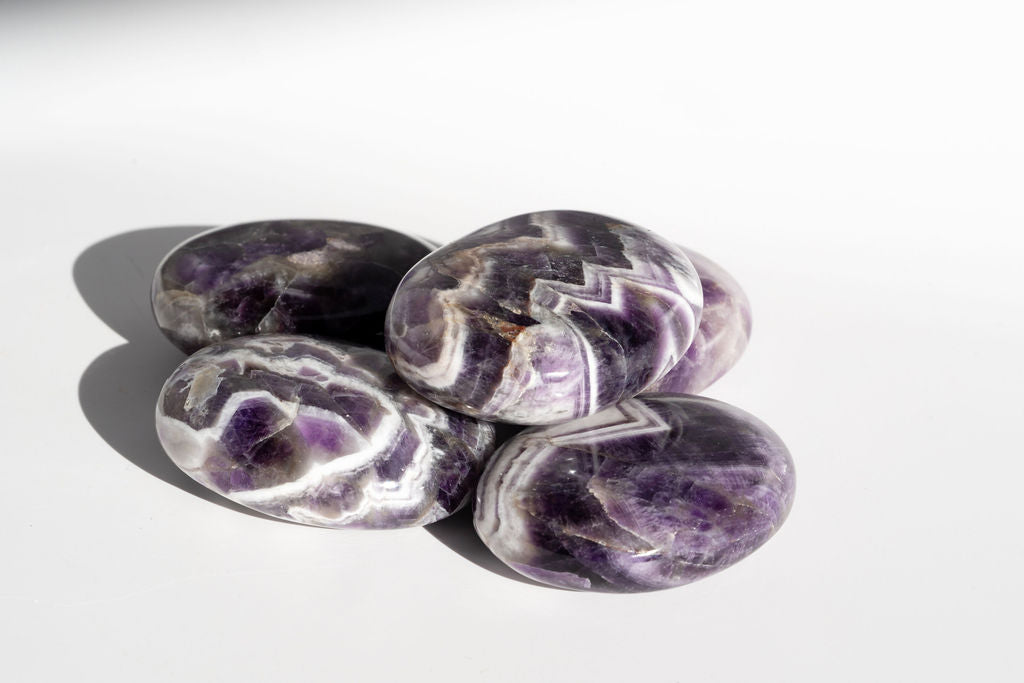High Grade Chevron Amethyst Palm Stone