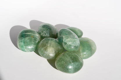 Green Fluorite Palm Stones