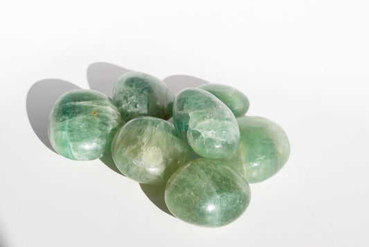 Green Fluorite Palm Stones