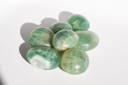 Green Fluorite Palm Stones