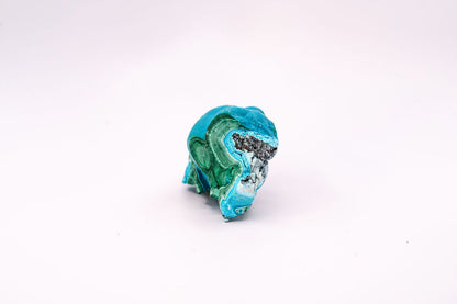 Chrysocolla over Malachite Specimen