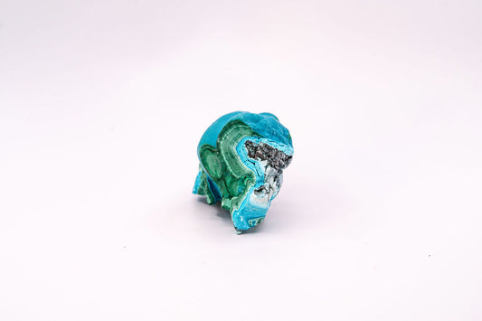 Chrysocolla over Malachite Specimen
