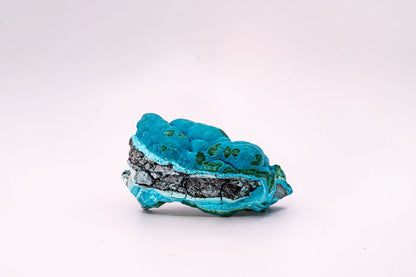 Chrysocolla over Malachite Specimen