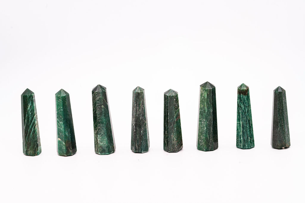 Small Dark Green Aventurine Towers