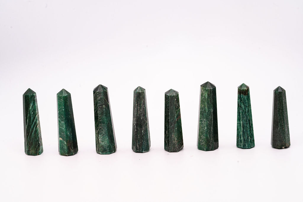 Small Dark Green Aventurine Towers