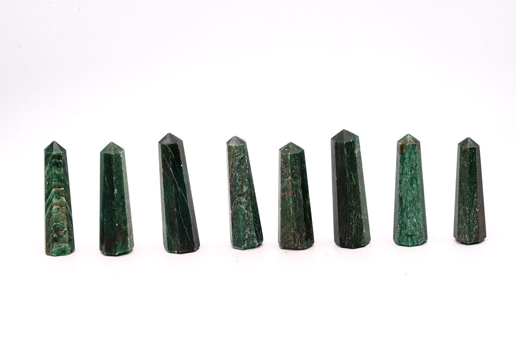 Small Dark Green Aventurine Towers