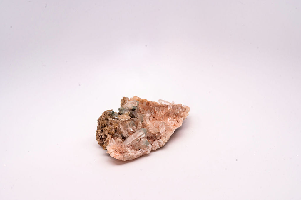 Hematoid Quartz with Green Phantoms