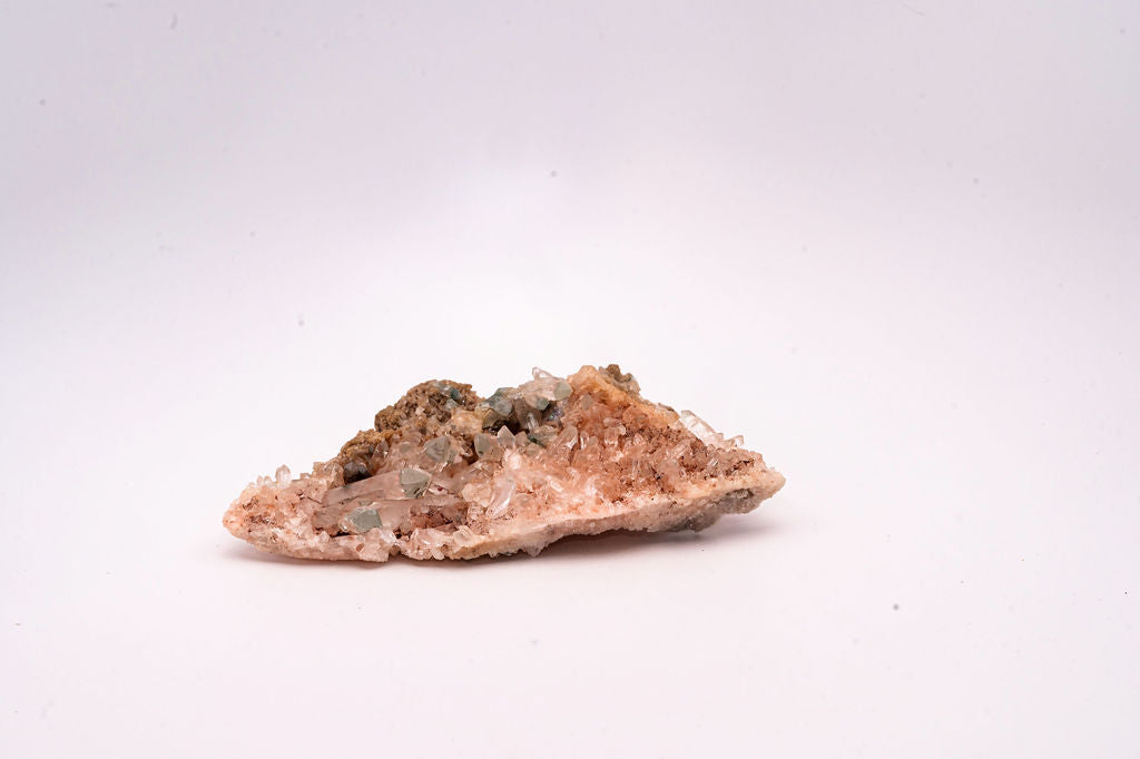 Hematoid Quartz with Green Phantoms