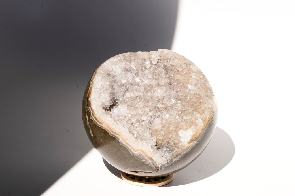 Large Druzy Quartz Sphere
