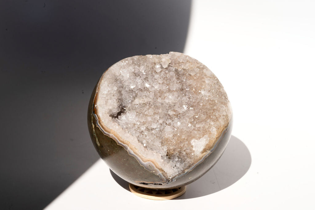 Large Druzy Quartz Sphere