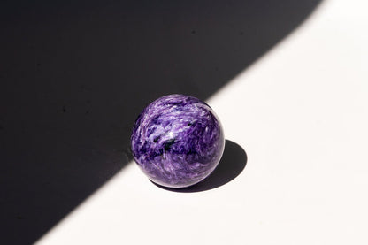 RARE Small Charoite Sphere BRIGHT purple