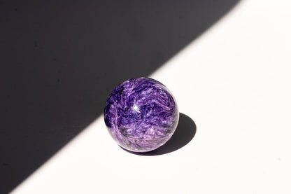 RARE Small Charoite Sphere BRIGHT purple