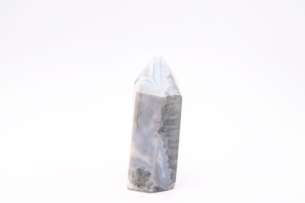 Beautiful Blue Druzy Agate Tower