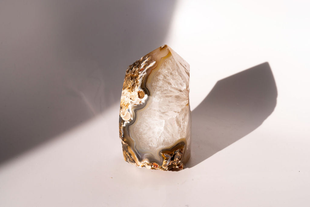 Druzy Agate Quartz Tower
