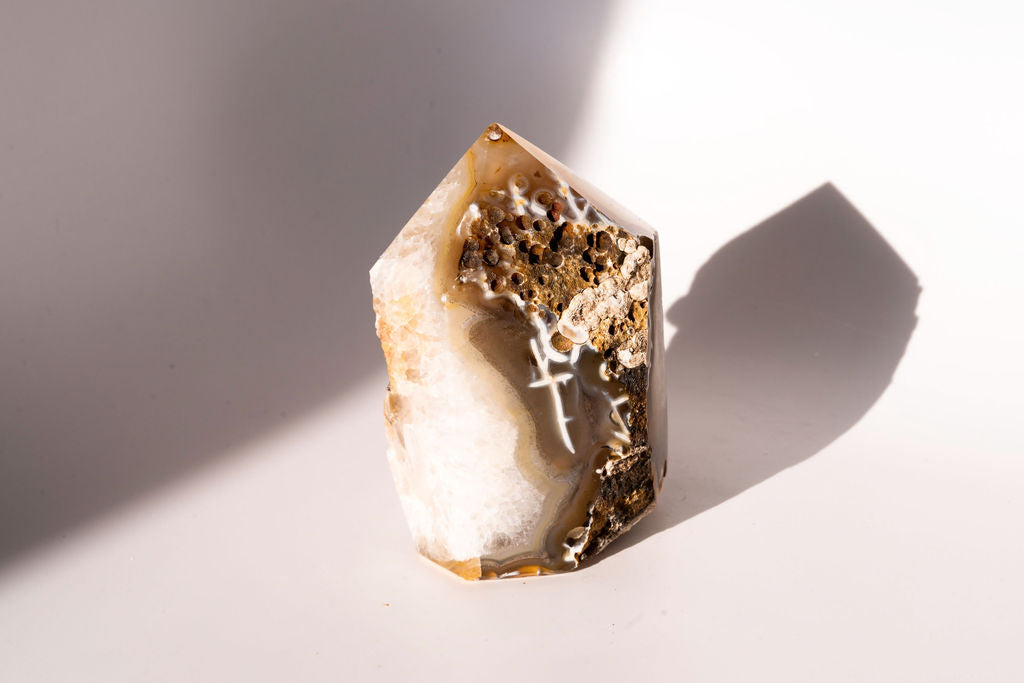 Druzy Agate Quartz Tower