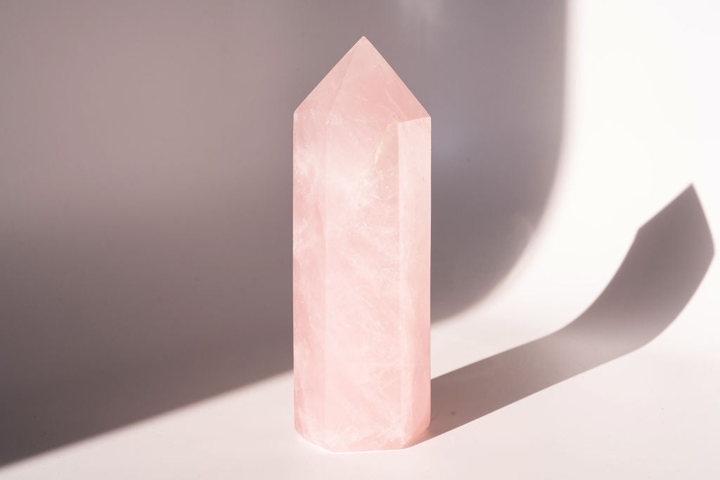 Large Rose Quartz Tower