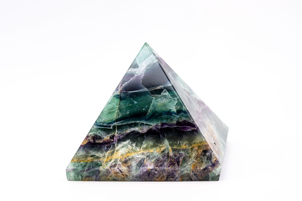 Rainbow Fluorite Pyramid